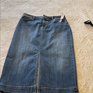 Talbots Classic Blue Denim Pencil Skirt